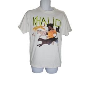 Khalid Free Spirit 2019 Tour Concert T-Shirt White Graphic Size M